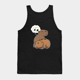 Capybara hungry for Rice Balls Tank Top